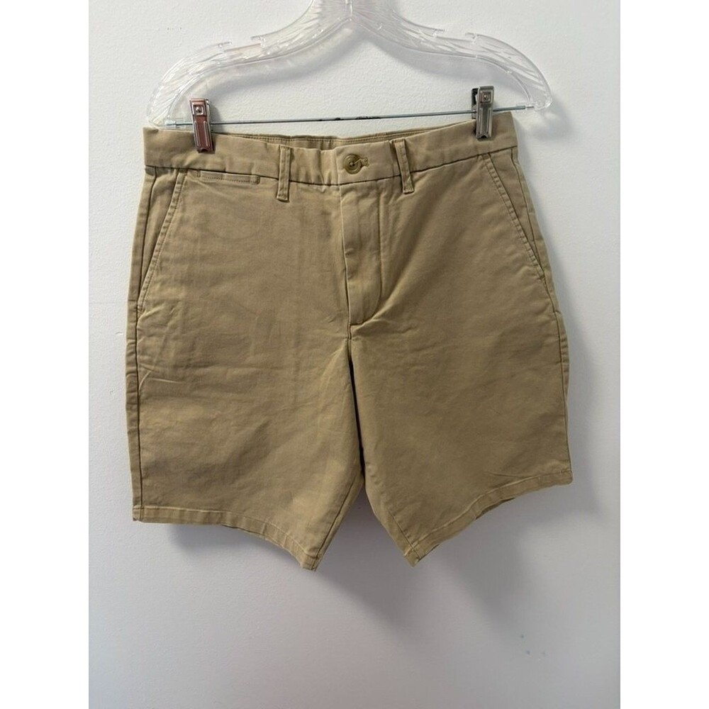 Gap Mens 31 10" Short Established In 1969 Khaki Chino Shorts Flat Front Used